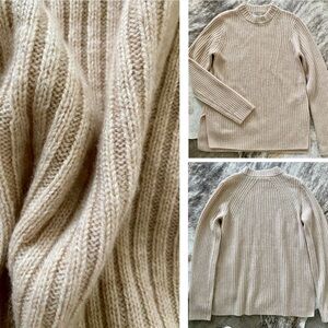 New Vince Wool Cashmere Shaker ribbed Sweater
